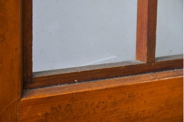 アンティーク建具　昭和初期～中期　美品　上手物!!　幾何学格子デザインの引き戸2枚セット　(R-085049)