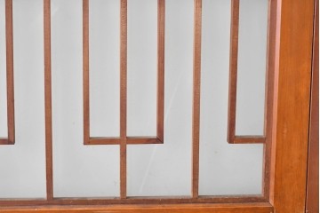 アンティーク建具　昭和初期～中期　美品　上手物!!　幾何学格子デザインの引き戸2枚セット　(R-085049)