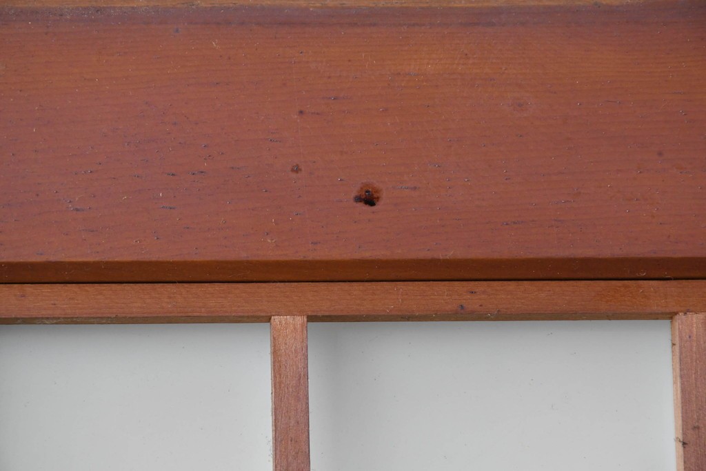 アンティーク建具　昭和初期～中期　美品　上手物!!　幾何学格子デザインの引き戸2枚セット　(R-085049)