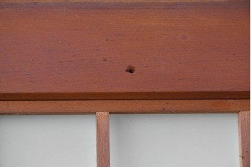 アンティーク建具　昭和初期～中期　美品　上手物!!　幾何学格子デザインの引き戸2枚セット　(R-085049)