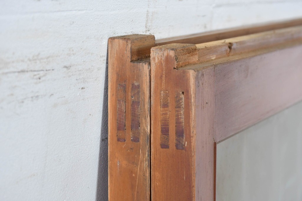 アンティーク建具　美品　上手物!!　凝った格子意匠の引き戸2枚セット　(R-085050)