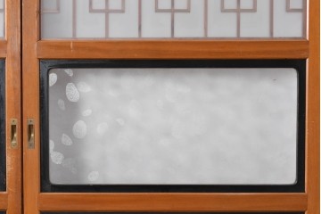 アンティーク建具　美品　上手物!!　凝った格子意匠の引き戸2枚セット　(R-085050)