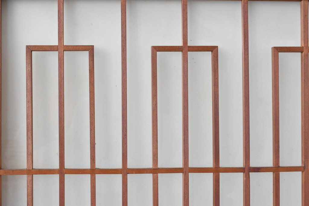 アンティーク建具　美品　上手物!!　凝った格子意匠の引き戸2枚セット　(R-085050)