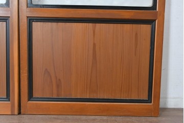 アンティーク建具　美品　上手物!!　凝った格子意匠の引き戸2枚セット　(R-085050)
