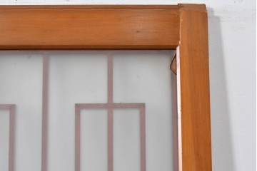 アンティーク建具　美品　上手物!!　凝った格子意匠の引き戸2枚セット　(R-085050)