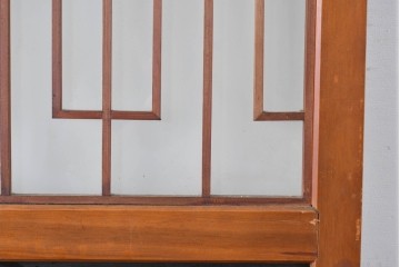 アンティーク建具　美品　上手物!!　凝った格子意匠の引き戸2枚セット　(R-085050)