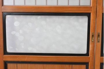 アンティーク建具　美品　上手物!!　凝った格子意匠の引き戸2枚セット　(R-085050)