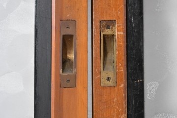 アンティーク建具　美品　上手物!!　凝った格子意匠の引き戸2枚セット　(R-085050)