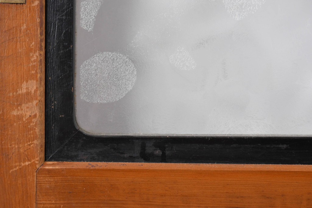 アンティーク建具　美品　上手物!!　凝った格子意匠の引き戸2枚セット　(R-085050)