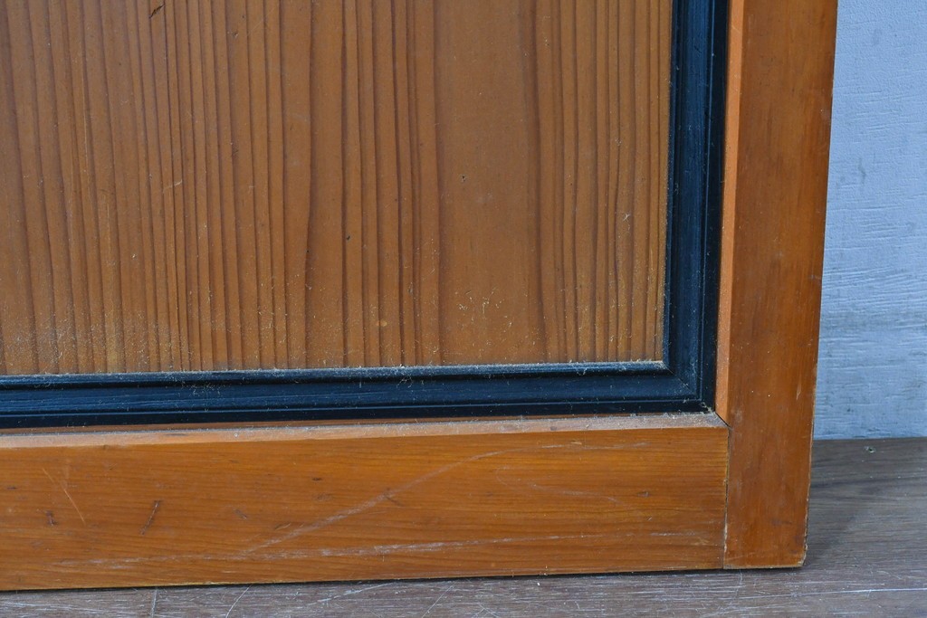 アンティーク建具　美品　上手物!!　凝った格子意匠の引き戸2枚セット　(R-085050)