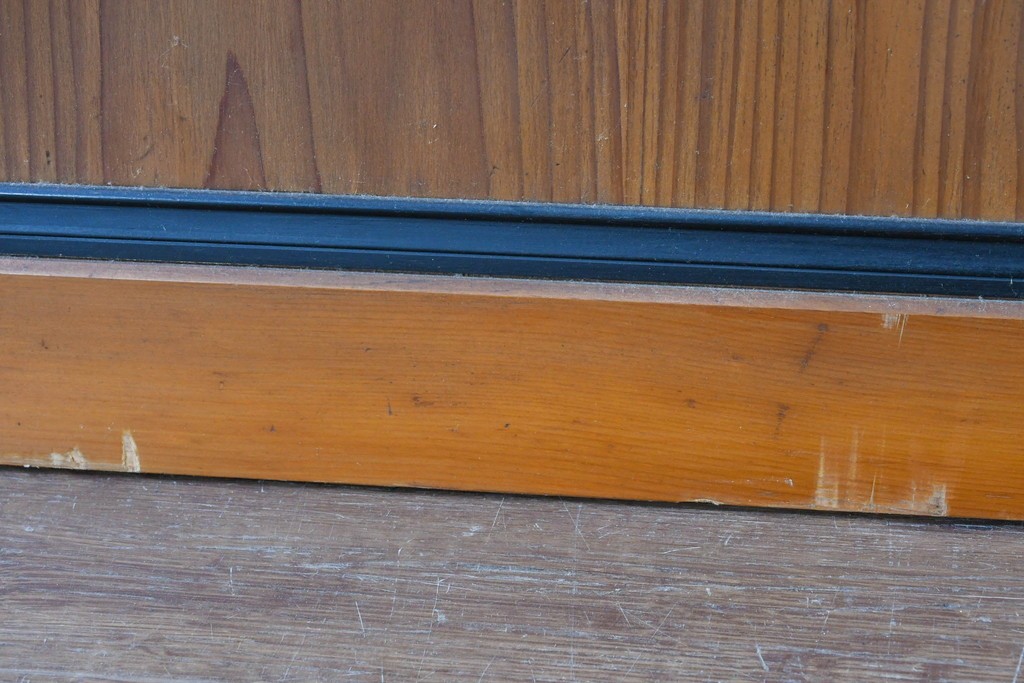 アンティーク建具　美品　上手物!!　凝った格子意匠の引き戸2枚セット　(R-085050)