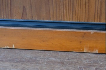 アンティーク建具　美品　上手物!!　凝った格子意匠の引き戸2枚セット　(R-085050)