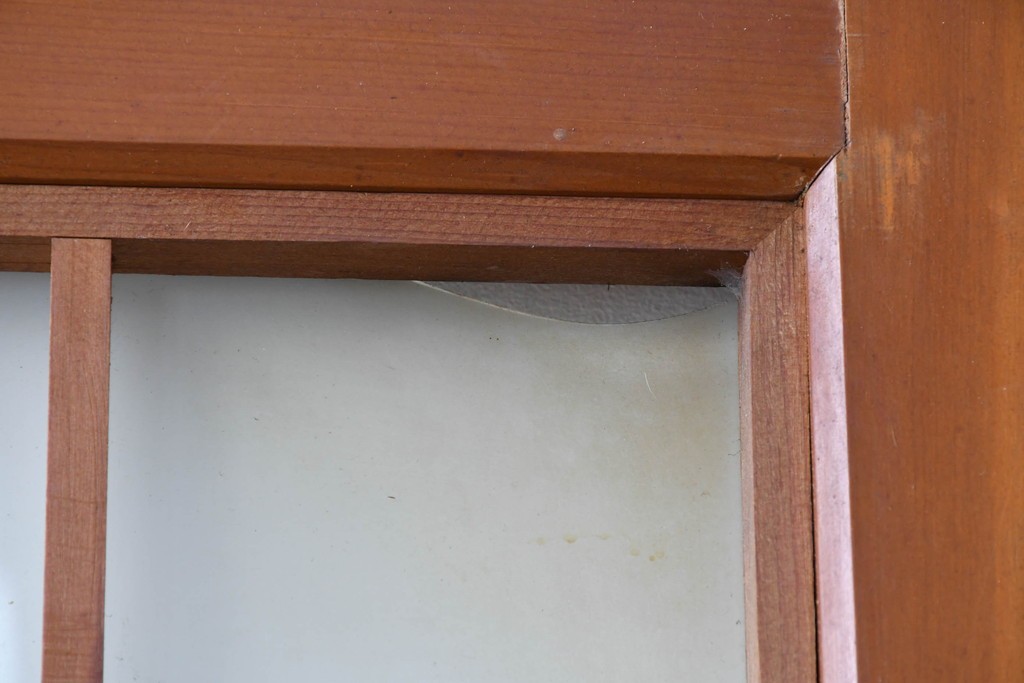 アンティーク建具　美品　上手物!!　凝った格子意匠の引き戸2枚セット　(R-085050)