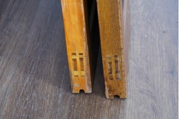 アンティーク建具　美品　上手物!!　凝った格子意匠の引き戸2枚セット　(R-085050)