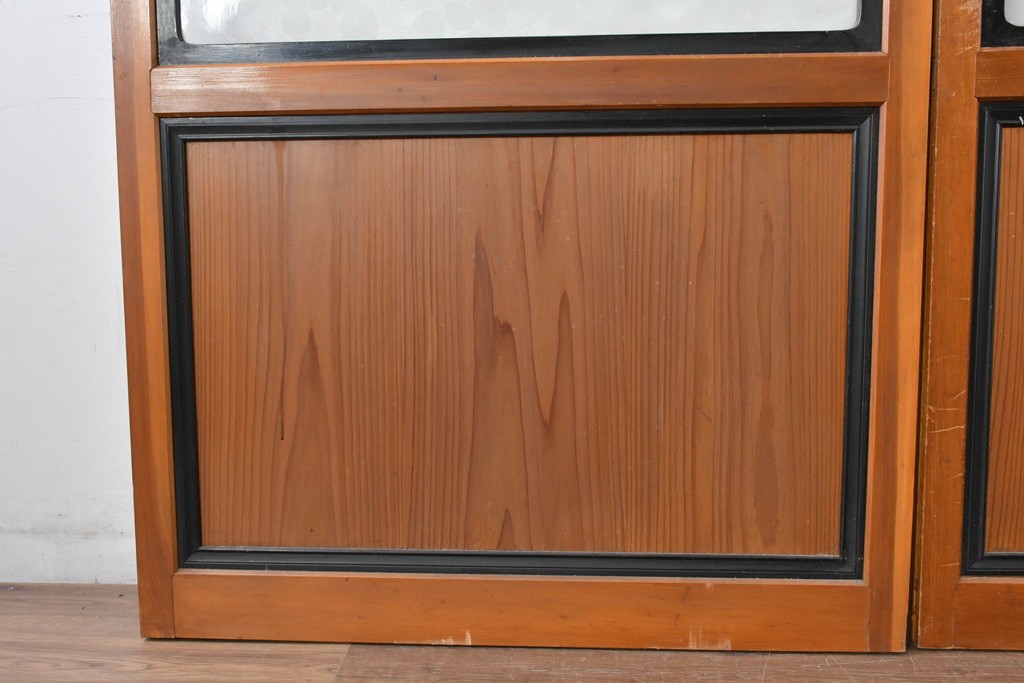 アンティーク建具　美品　上手物!!　凝った格子意匠の引き戸2枚セット　(R-085050)
