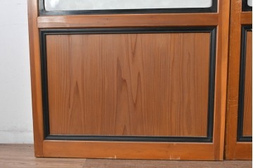 アンティーク建具　美品　上手物!!　凝った格子意匠の引き戸2枚セット　(R-085050)