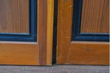 アンティーク建具　美品　上手物!!　凝った格子意匠の引き戸2枚セット　(R-085050)