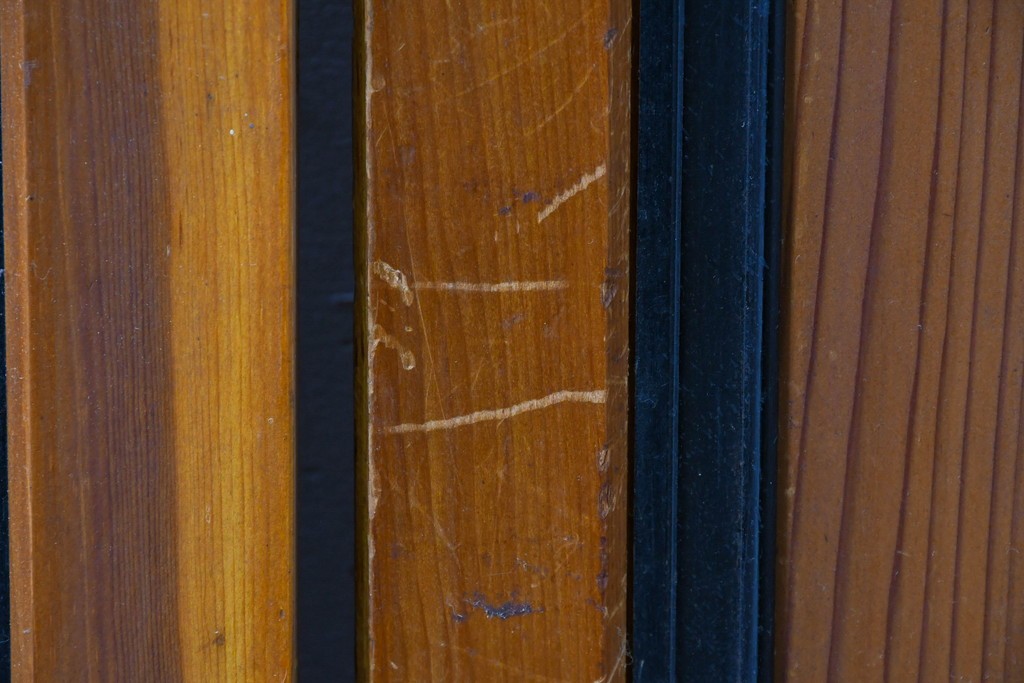 アンティーク建具　美品　上手物!!　凝った格子意匠の引き戸2枚セット　(R-085050)