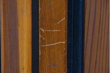 アンティーク建具　美品　上手物!!　凝った格子意匠の引き戸2枚セット　(R-085050)