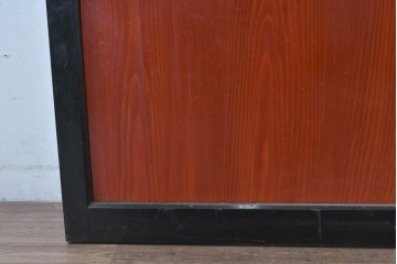 アンティーク建具　美品　板戸とガラス帯を組み合わせたガラス帯戸2枚セット　(R-085051)