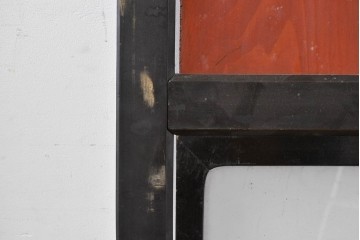 アンティーク建具　美品　板戸とガラス帯を組み合わせたガラス帯戸2枚セット　(R-085051)