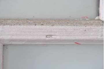 《ペイント仕上げ限定》　アンティーク建具　昭和初期　大正ロマン　格子デザインが趣深いガラス窓2枚セット　(R-085053)