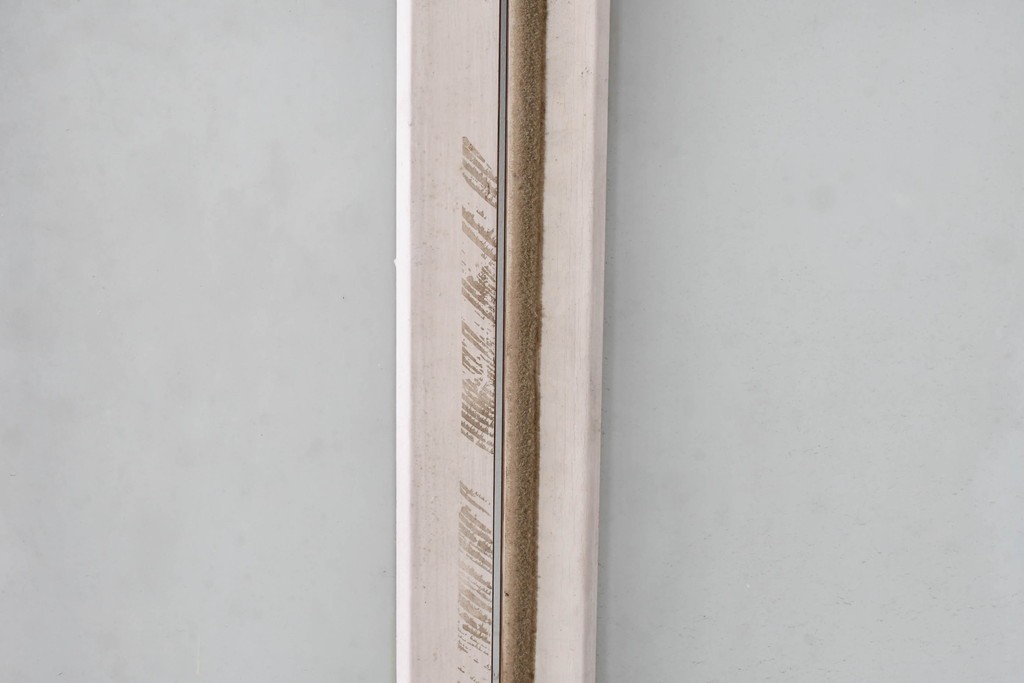 《ペイント仕上げ限定》　アンティーク建具　昭和初期　大正ロマン　格子デザインが趣深いガラス窓2枚セット　(R-085053)