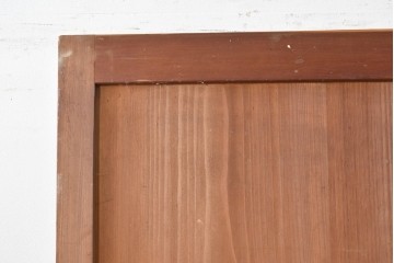 アンティーク建具　昭和初期～中期　縦格子が美しく映えるガラス帯戸2枚セット　(R-085054)