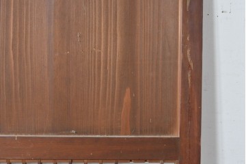 アンティーク建具　素朴な味わいの格子入りガラスの帯戸1枚　(R-085055)