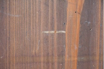 アンティーク建具　素朴な味わいの格子入りガラスの帯戸1枚　(R-085055)