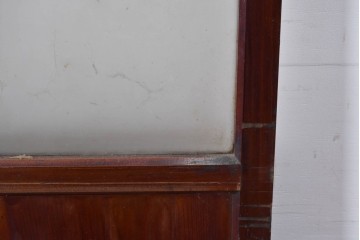 アンティーク建具　昭和初期　光をやわらかく取り込む格子入りのガラス戸3枚セット　(R-085056)