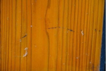 アンティーク建具　昭和初期～中期　黒枠と木目の対比が美しいガラス帯戸2枚セット　(R-085058)