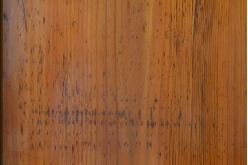 アンティーク建具　昭和初期～中期　黒枠と木目の対比が美しいガラス帯戸1枚　(R-085059)