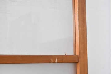 ヴィンテージ建具　昭和中期　縦桟がアクセントのガラス戸2枚セット　(R-085060)