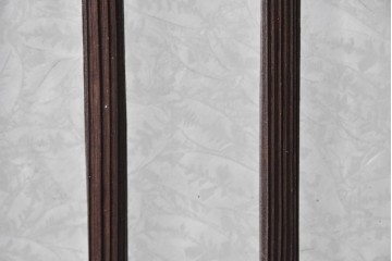 ヴィンテージ建具　昭和中期　結霜ガラス入りの幅狭玄関戸4枚セット　(R-085061)