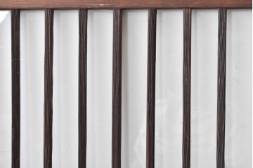 ヴィンテージ建具　昭和中期　結霜ガラス入りの幅狭玄関戸4枚セット　(R-085061)