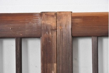 ヴィンテージ建具　昭和中期　結霜ガラス入りの幅狭玄関戸4枚セット　(R-085061)