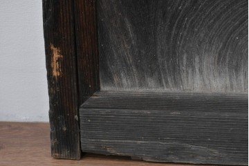 ヴィンテージ建具　昭和中期　結霜ガラス入りの幅狭玄関戸4枚セット　(R-085061)