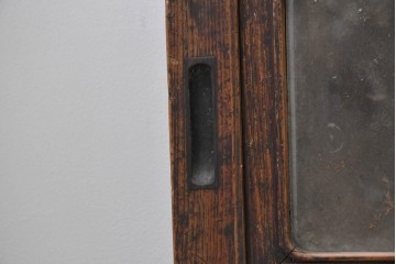 アンティーク建具　昭和初期　細やかな縦桟の裏障子付き格子戸4枚セット　(R-085062)