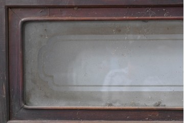 アンティーク建具　昭和初期　細やかな縦桟の裏障子付き格子戸4枚セット　(R-085062)