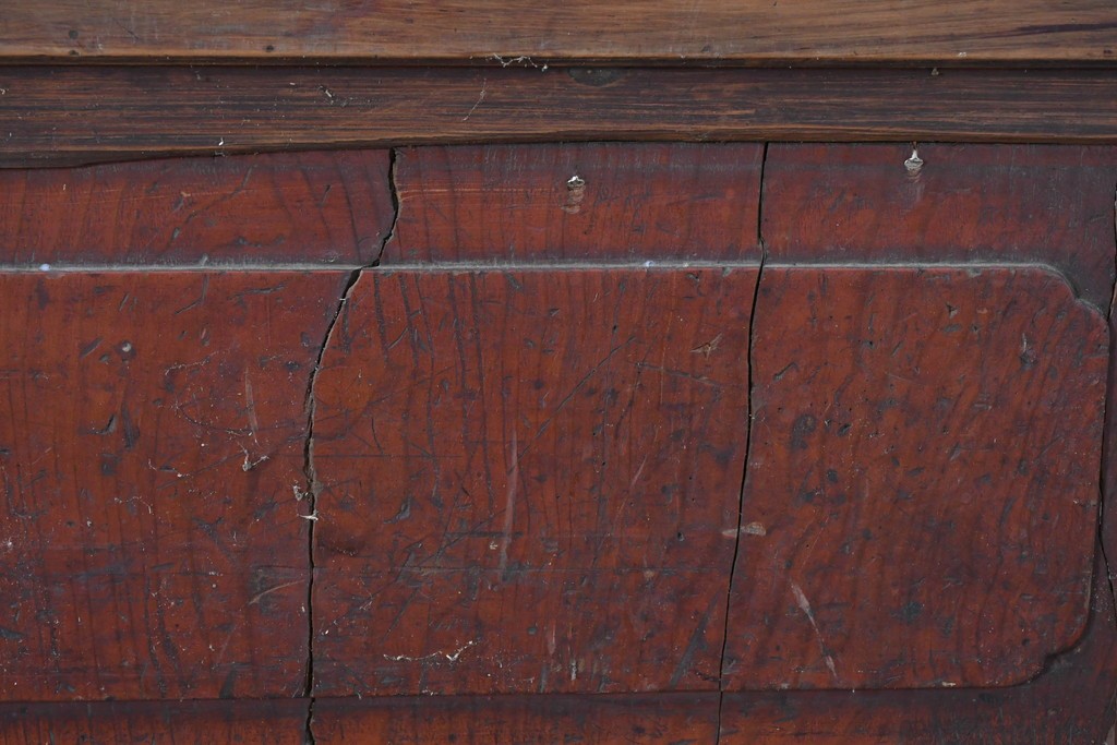 アンティーク建具　昭和初期　細やかな縦桟の裏障子付き格子戸4枚セット　(R-085062)