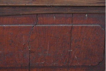 アンティーク建具　昭和初期　細やかな縦桟の裏障子付き格子戸4枚セット　(R-085062)