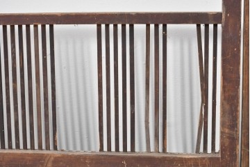アンティーク建具　大正期　縦桟の意匠が味わい深い格子戸2枚セット　(R-085063)