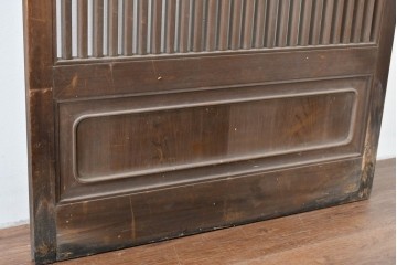ヴィンテージ建具　昭和後期　上手作り!!　ガラスなし　繊細な縦桟が美しい古い数寄屋の格子戸1枚　(R-085064)