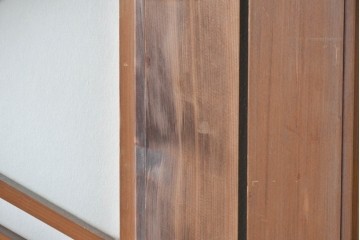 ヴィンテージ建具　昭和中期　希少デザイン　菱形の組子が美しい数寄屋の障子戸2枚セット　(R-085067)