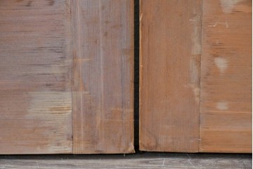 ヴィンテージ建具　昭和中期　希少デザイン　菱形の組子が美しい数寄屋の障子戸2枚セット　(R-085067)