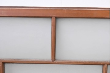 アンティーク建具　昭和初期　大正ロマン　結霜ガラス入りの窓4枚セット　(R-085068)