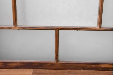 アンティーク建具　昭和初期　大正ロマン　結霜ガラス入りの窓4枚セット　(R-085068)