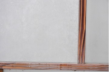 アンティーク建具　昭和初期　大正ロマン　結霜ガラス入りの窓4枚セット　(R-085068)