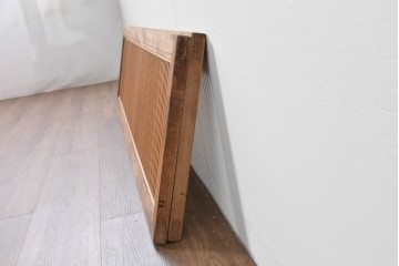 ヴィンテージ建具　昭和中期　すっきりとした直線の美しさが際立つ格子欄間2枚セット　(R-085078)